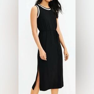 LOFT - Crochet Trim Midi Dress - Size: L